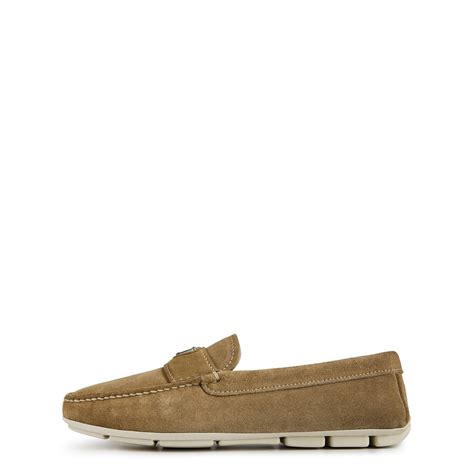 prada suede driving loafers|More.